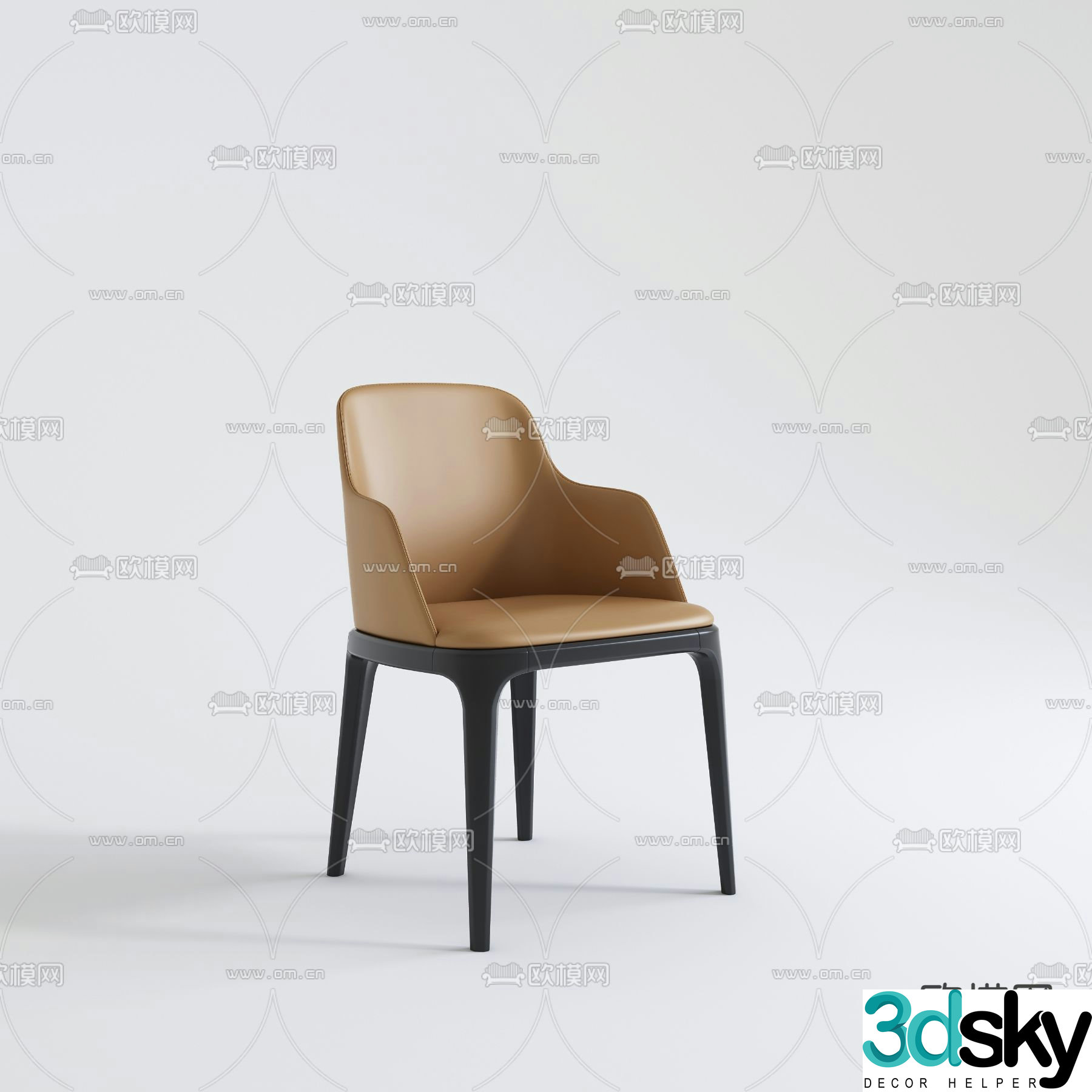 Minimalist dining chair chair 3d model