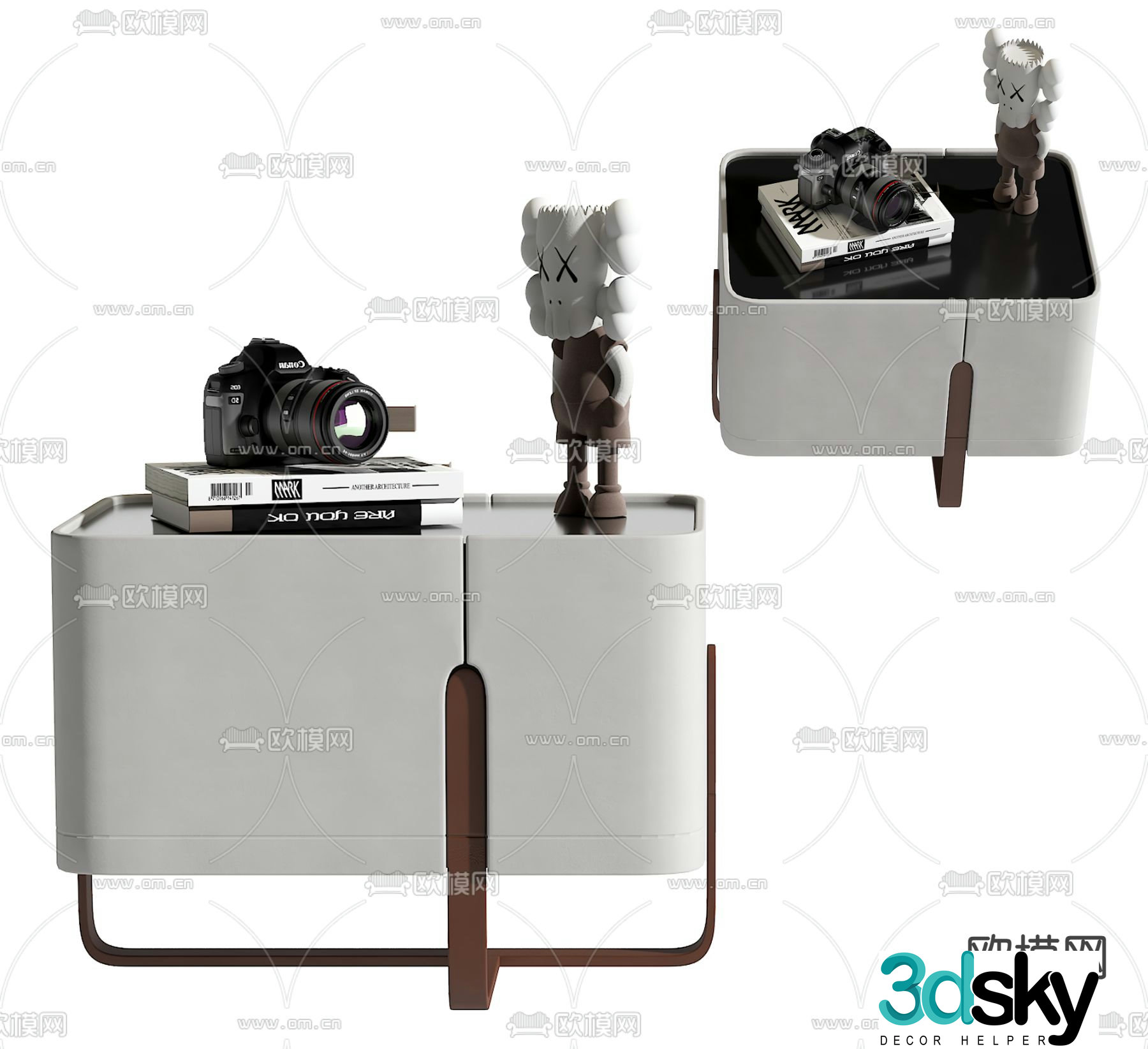 Modern bedside table 3d model