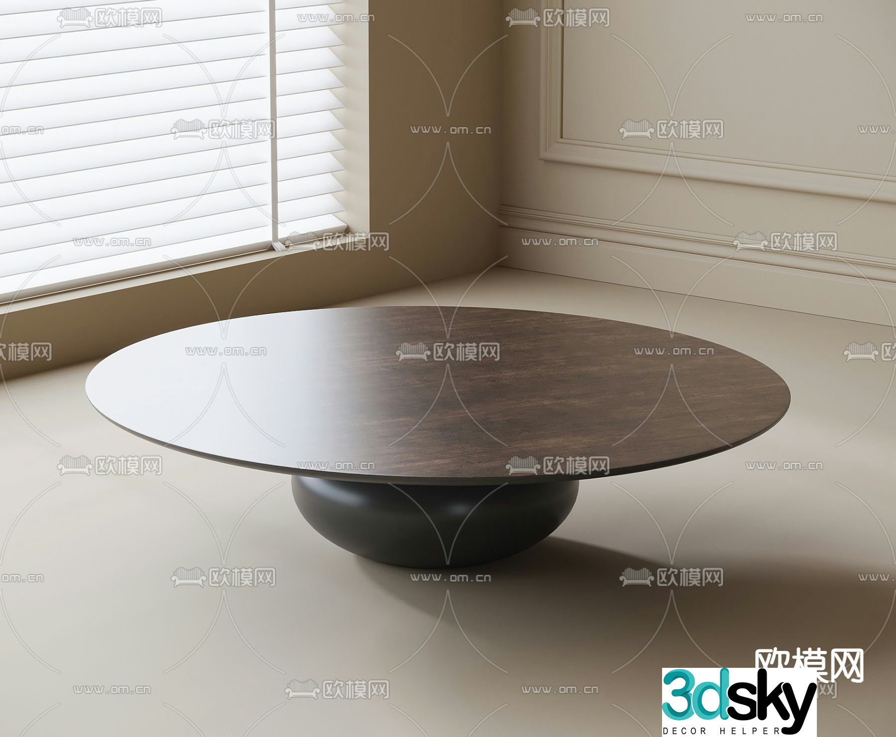 Round coffee table 3d model
