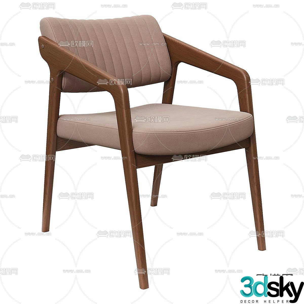 Wabi-sabi chair dining chair 3d model