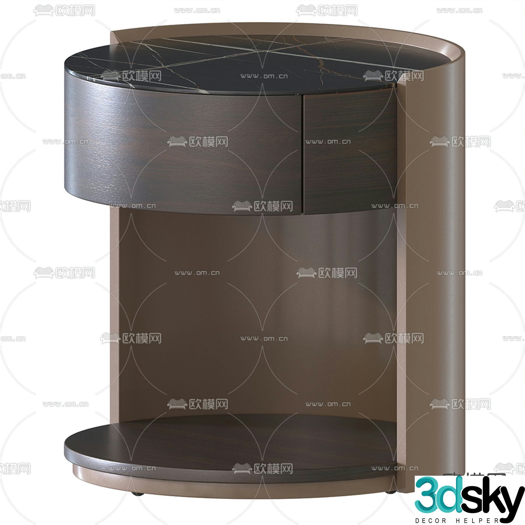 Modern bedside table 3d model