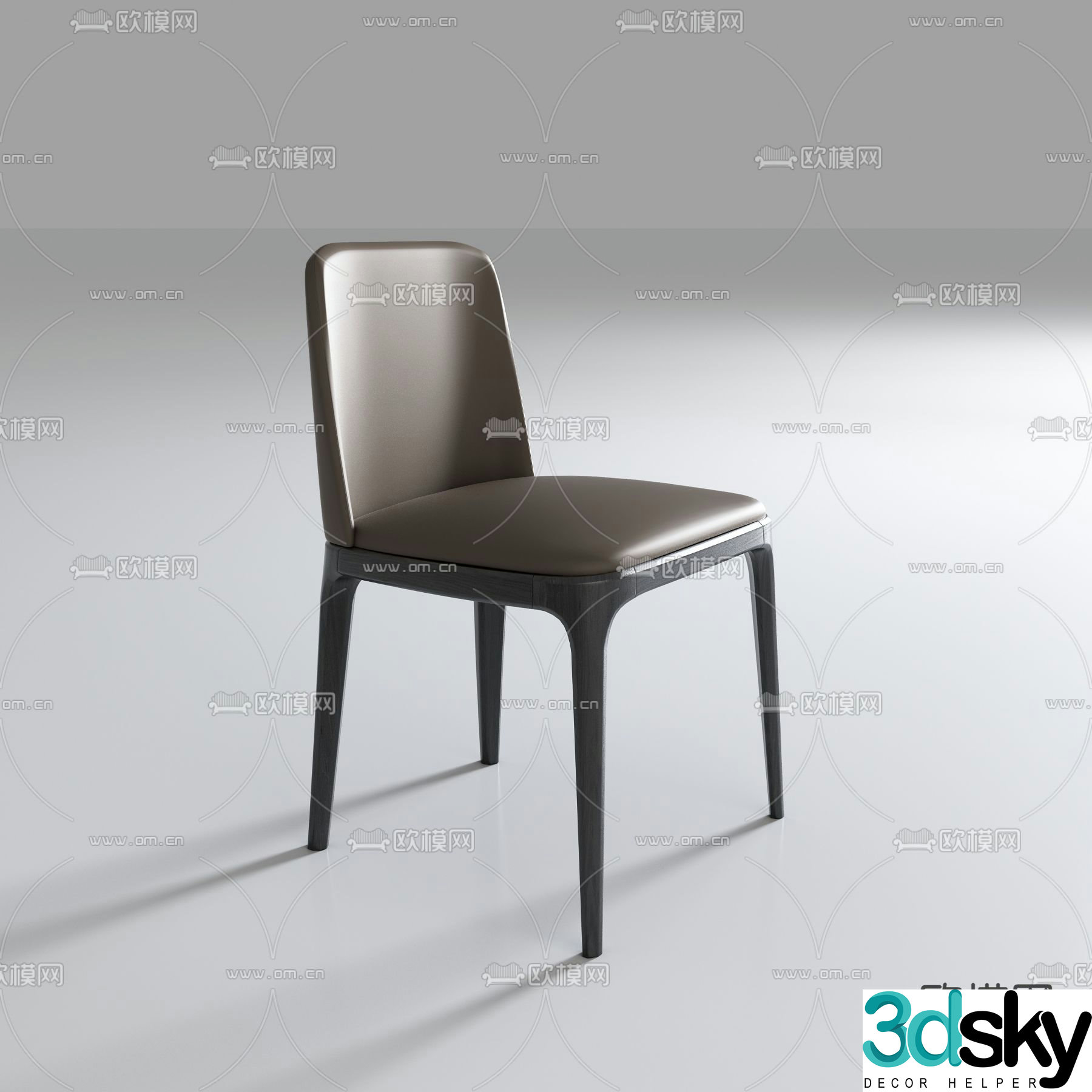 Minimalist dining chair chair 3d model
