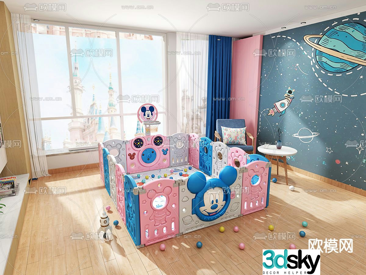 Children’s playpen 3d model