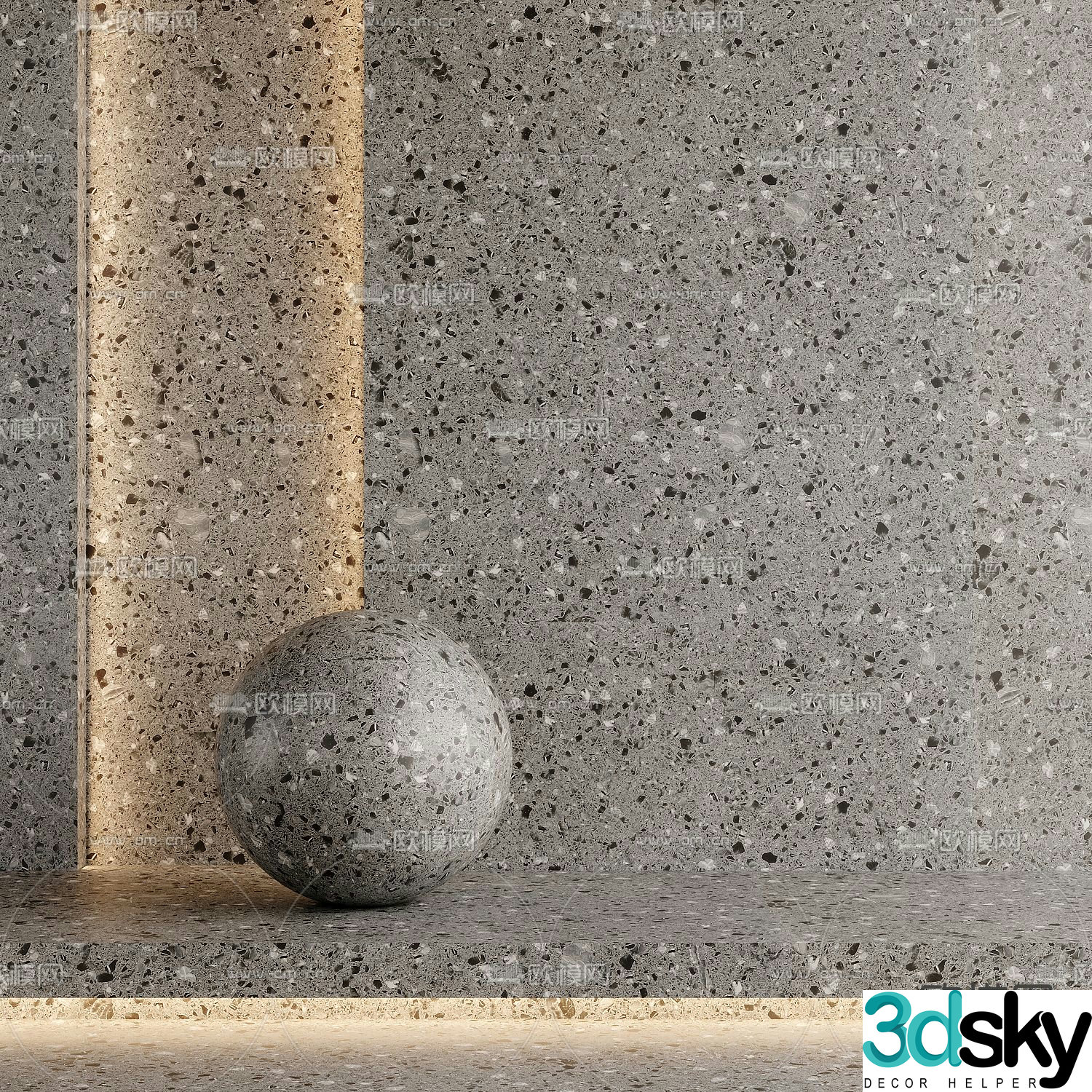 Modern terrazzo 3d model