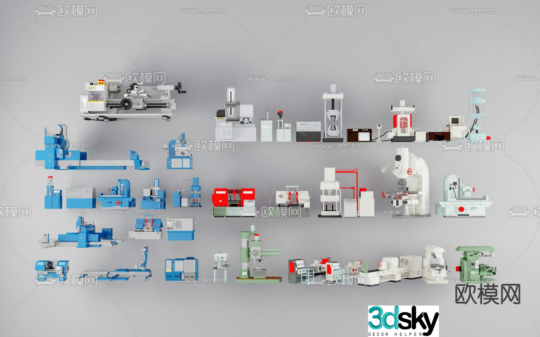 Industrial equipment milling machine slow wire machine 3d model
