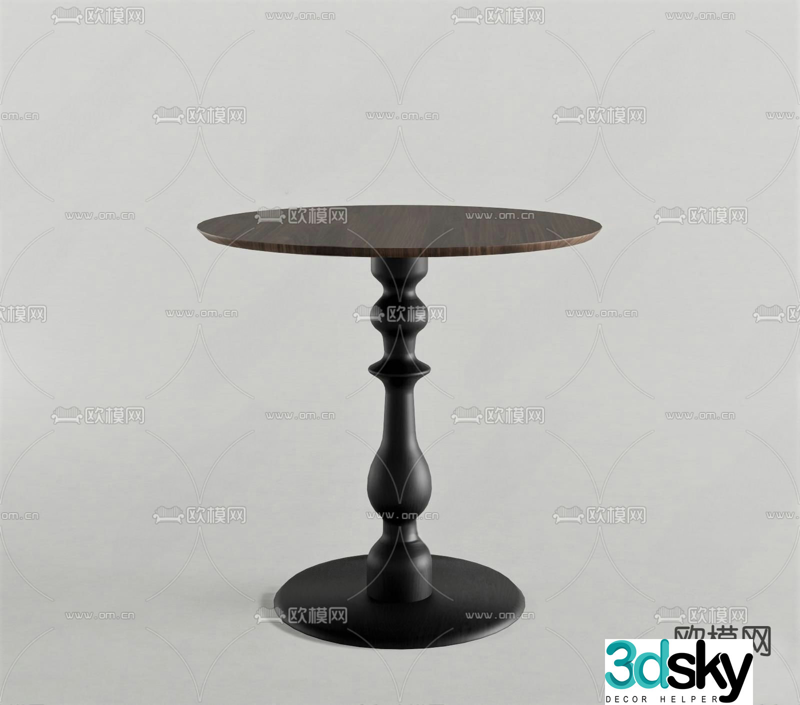 Round table side table angle table 3D model