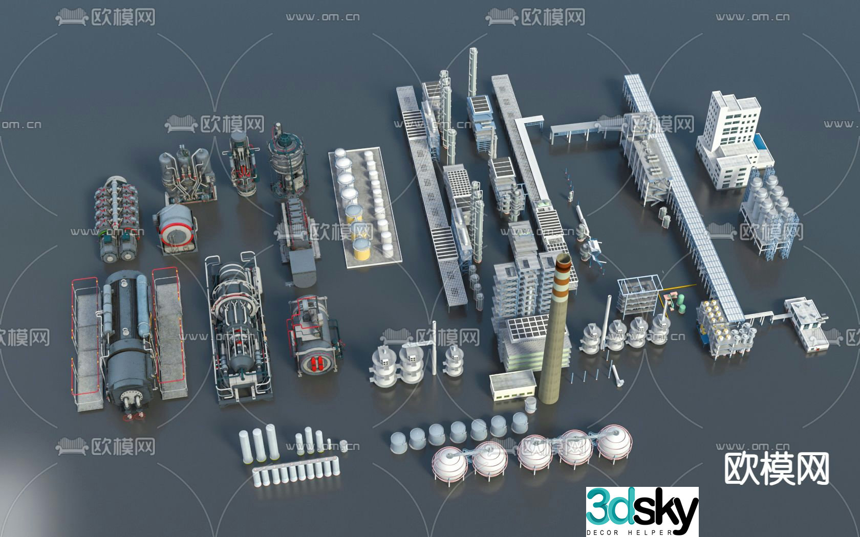 Industrial equipment machine tool equipment parts 3d model