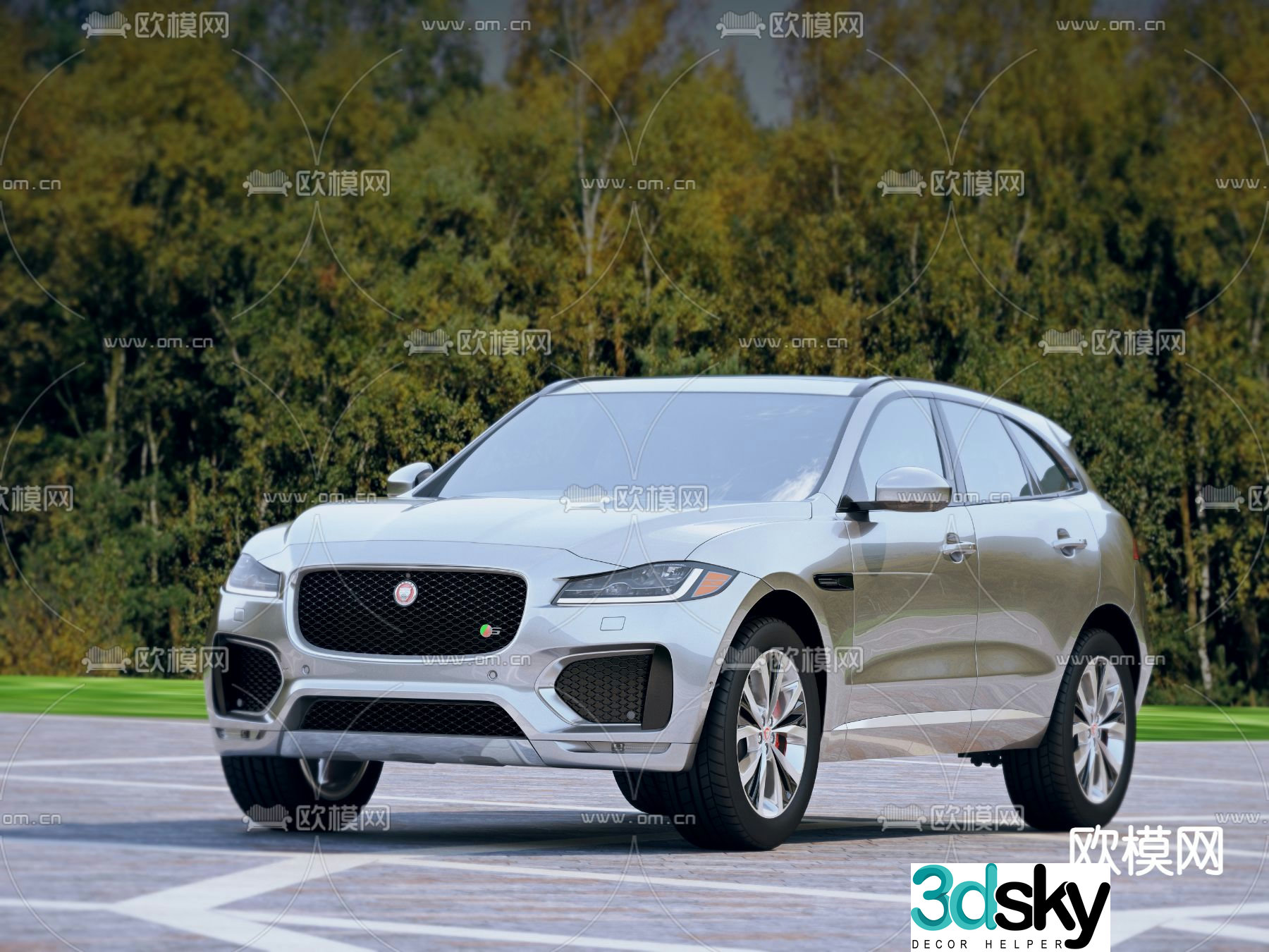Jaguar off-road vehicle SUV 3d model