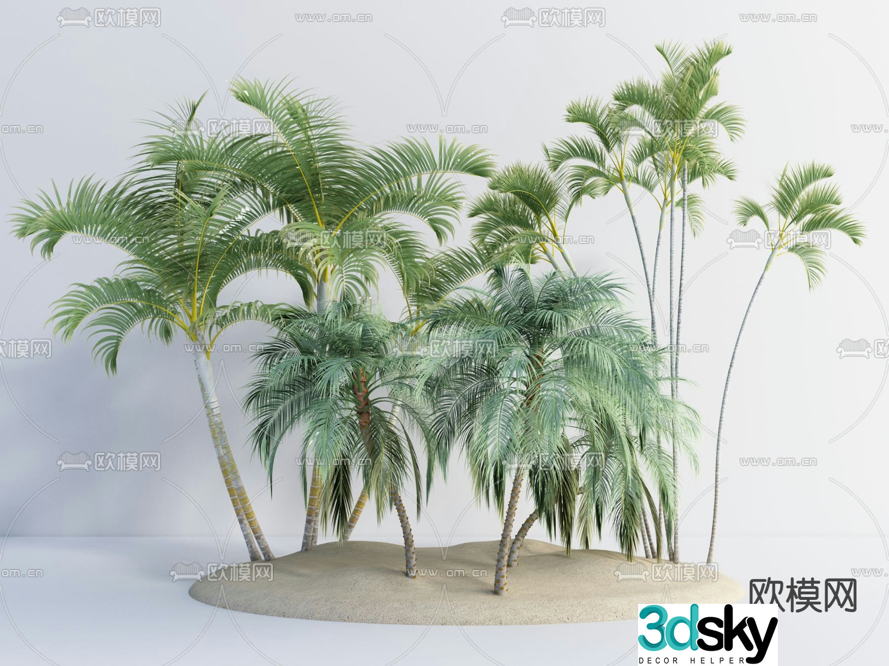 Landscape tree tropical tree 3d model