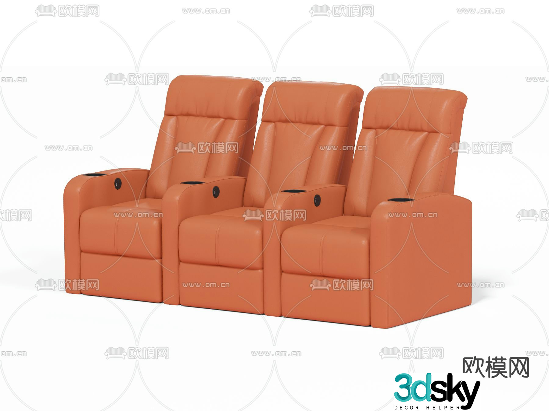 Box sofa Film and TV sofa Film and TV chair 3d model
