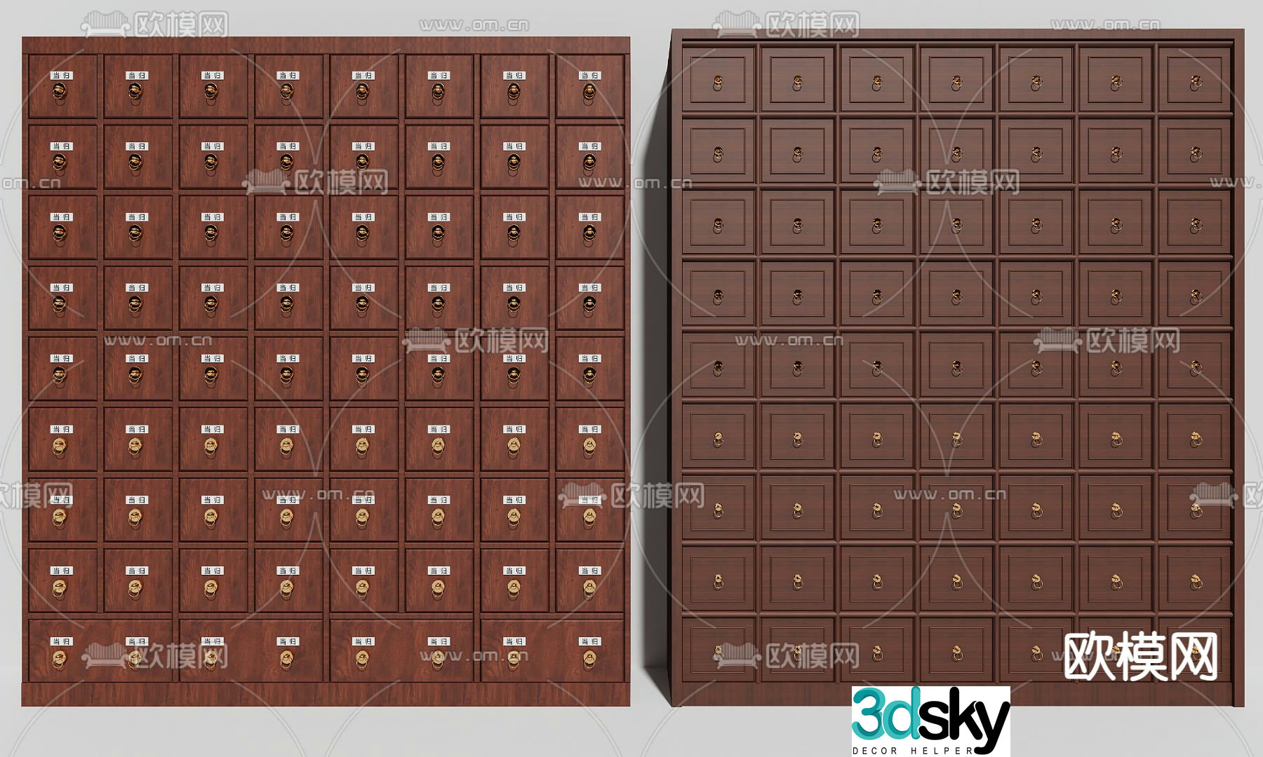 Traditional Chinese medicine cabinet Traditional Chinese medicine cabinet 3D model