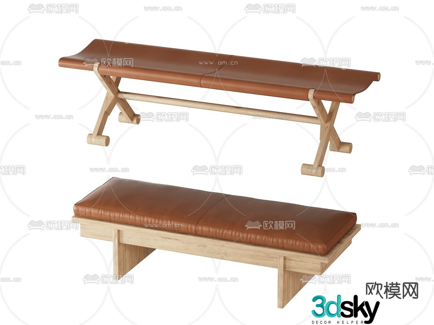 Bar stool shoe changing bench bench 3d model