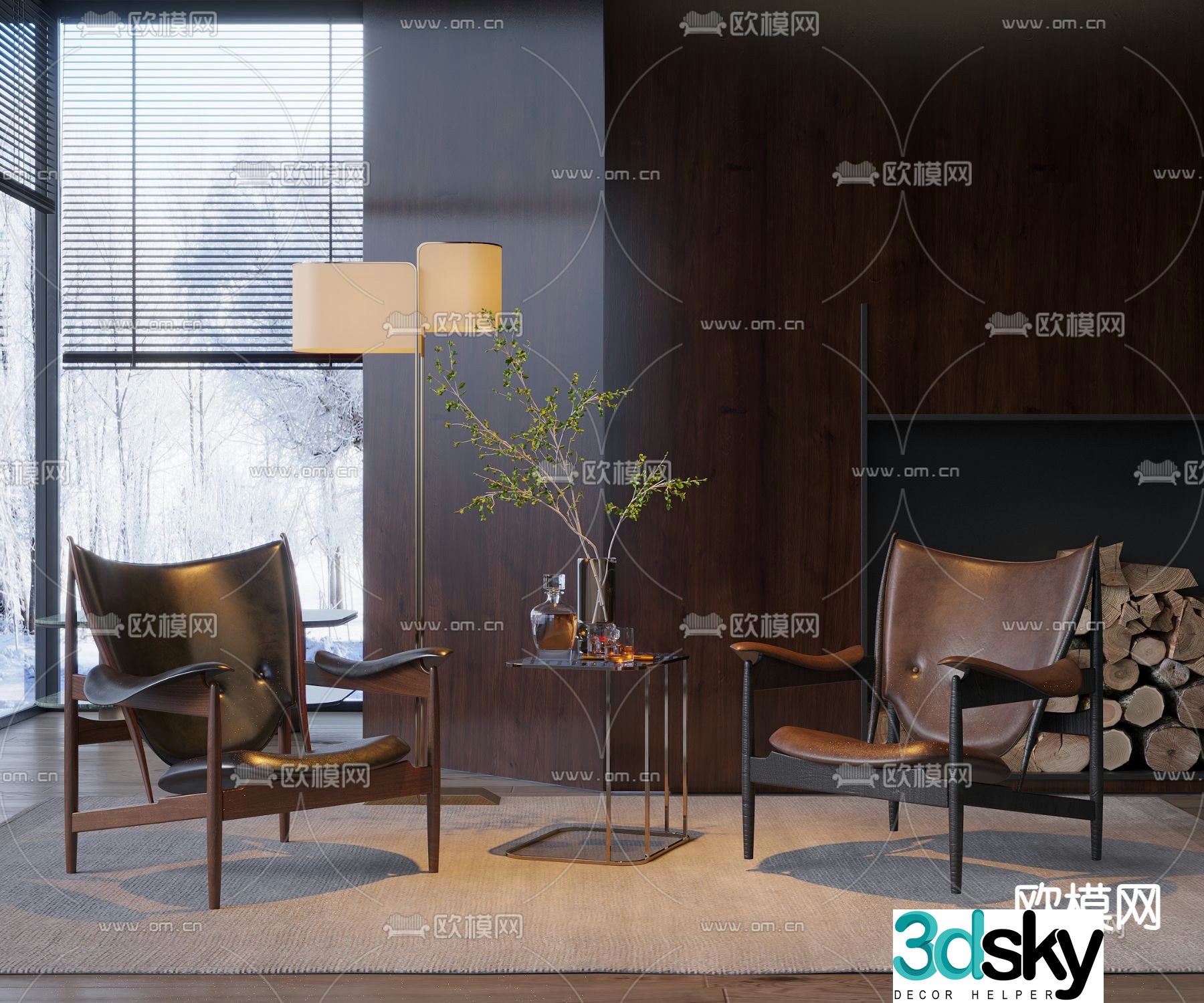 Modern lounge chair 3d model