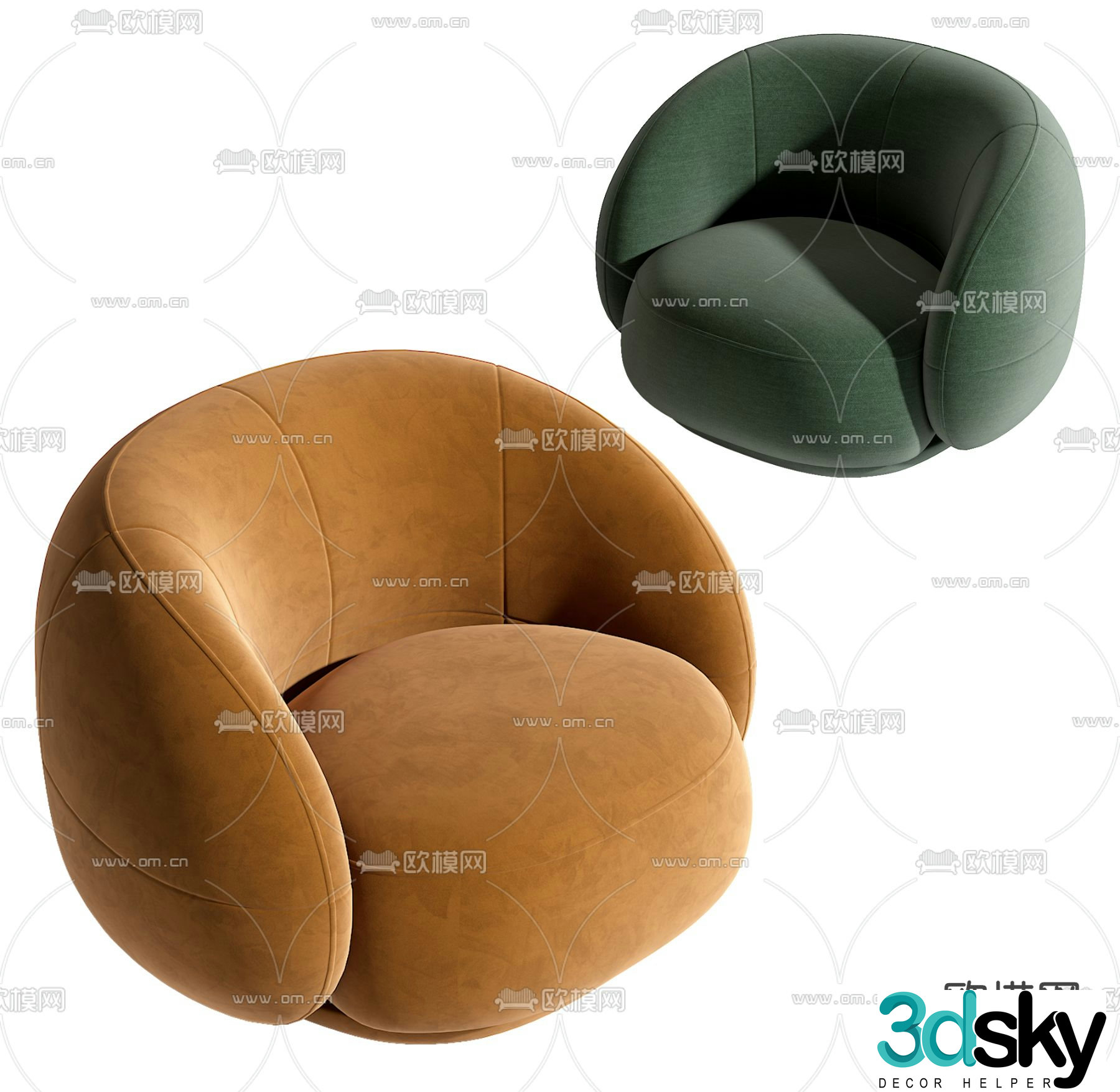 Single sofa 3d model