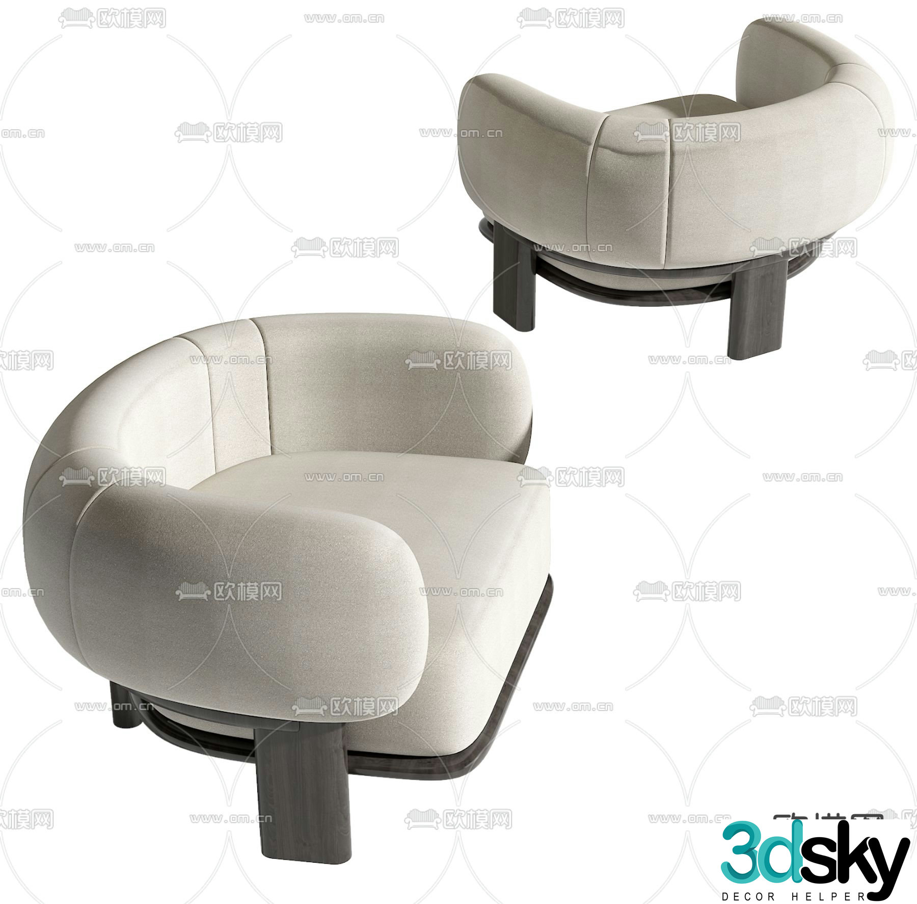 Single sofa 3d model