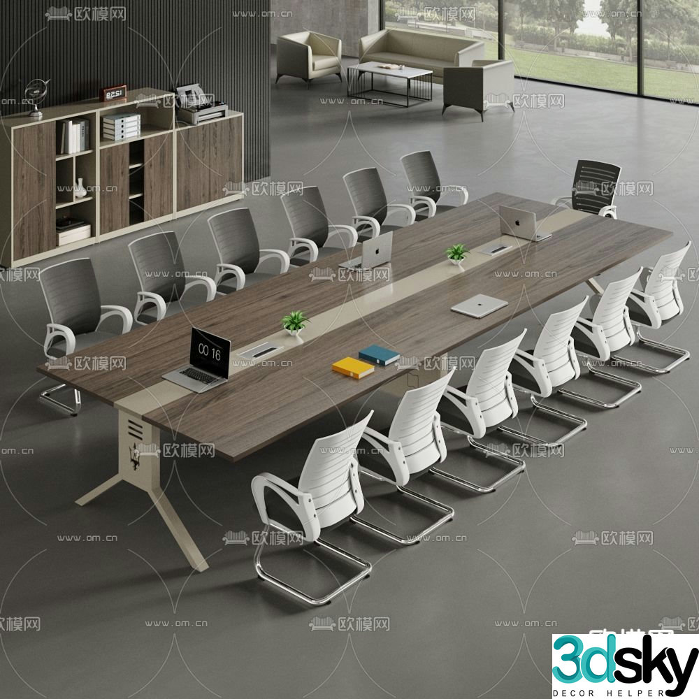 Modern conference table conference table 3d model