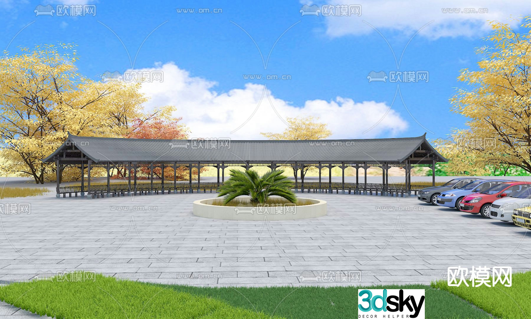 Landscape corridor corridor 3D model