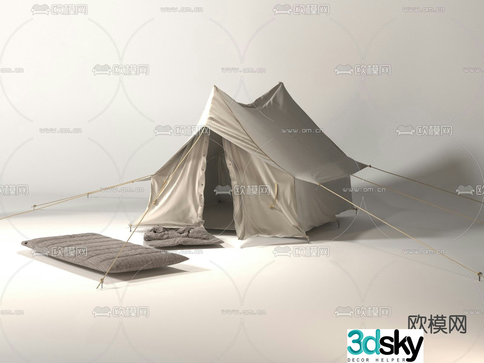 camping tent 3d model