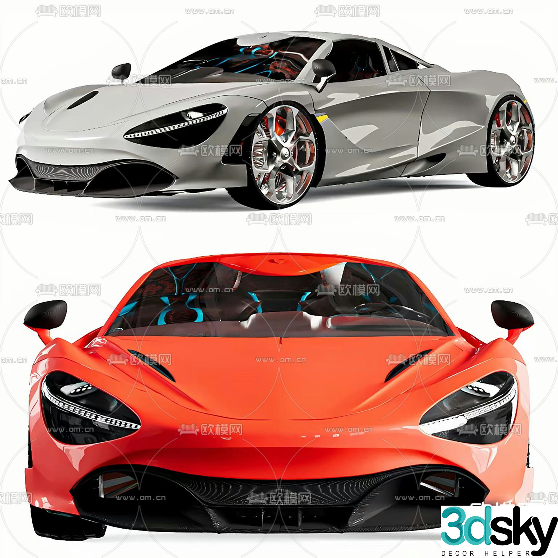 mclaren sports car car 3d model