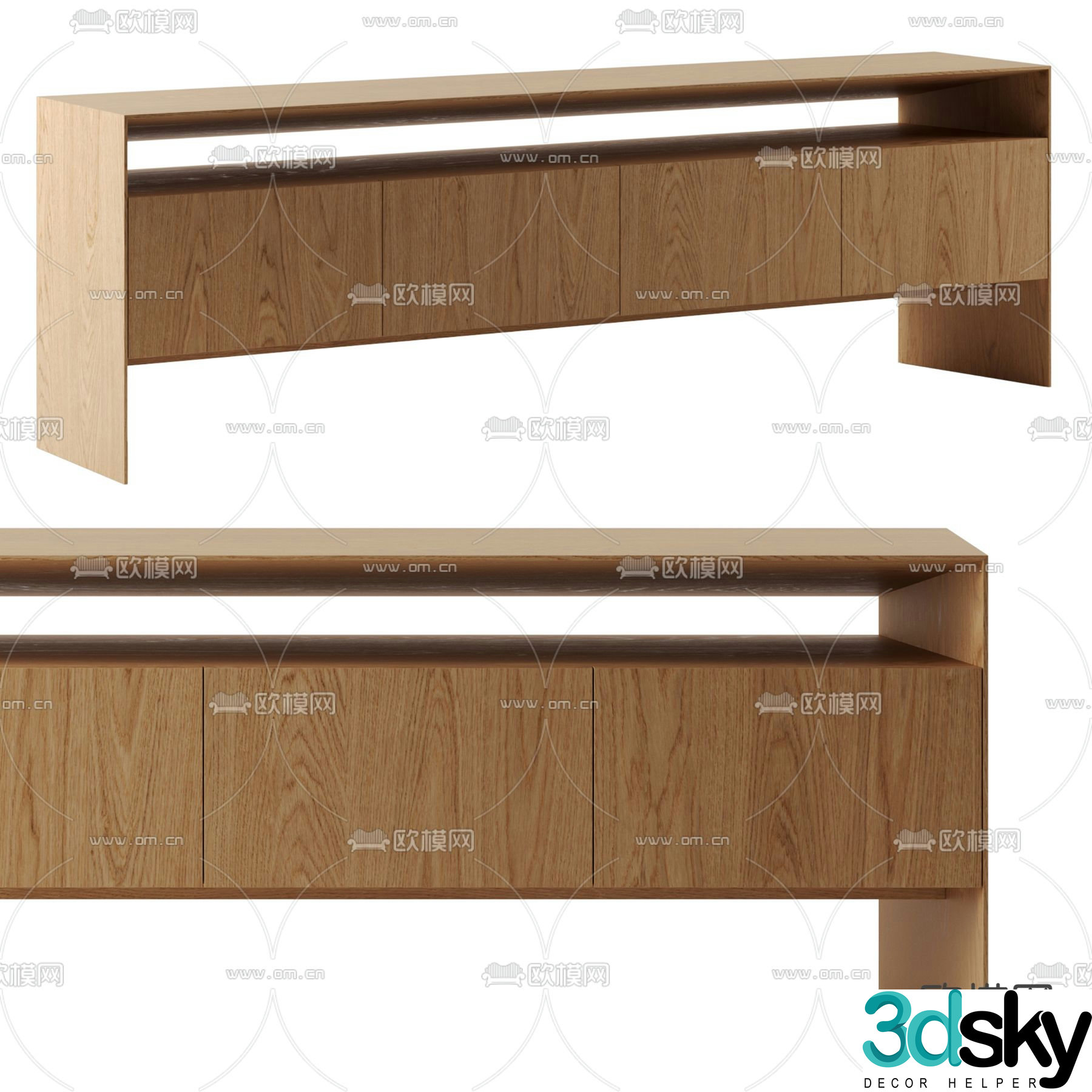 Sollos wabi-sabi entrance cabinet side cabinet 3d model