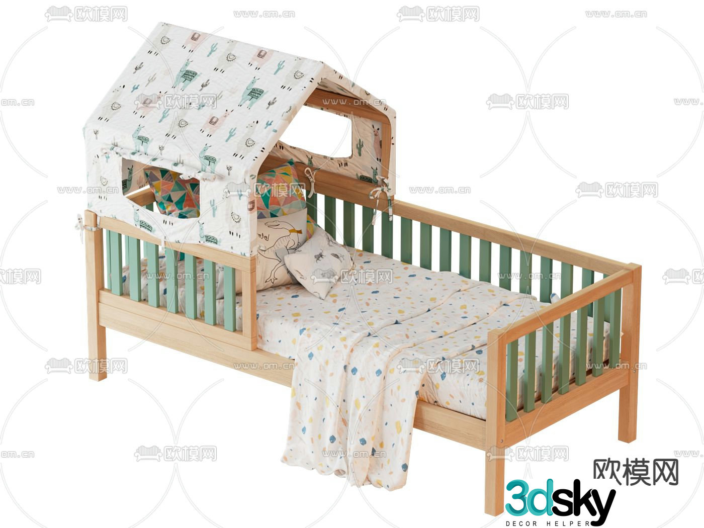 Modern crib 3d model