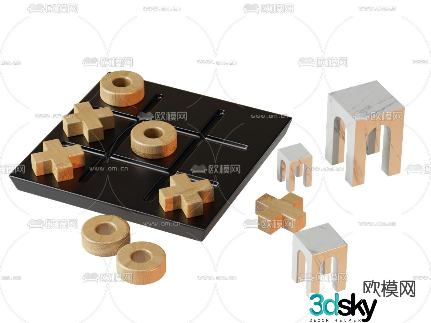 chessboard toy 3d model