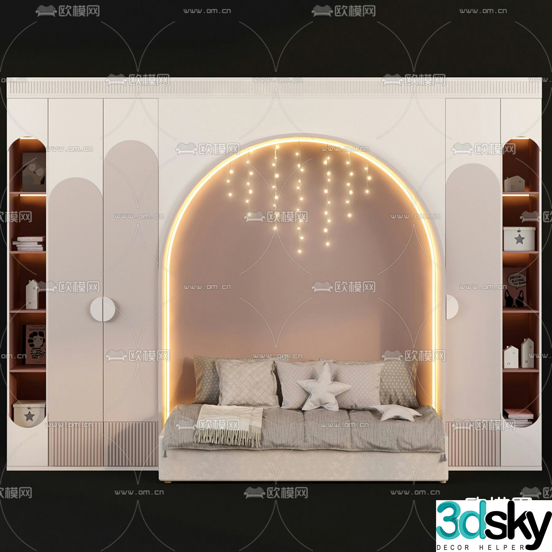 Modern children’s bed 3d model