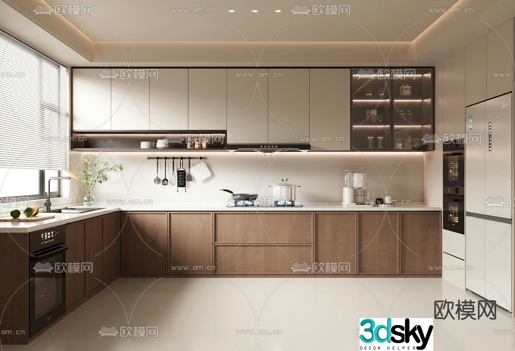 Wasabi Kitchen Cabinet 3D Model