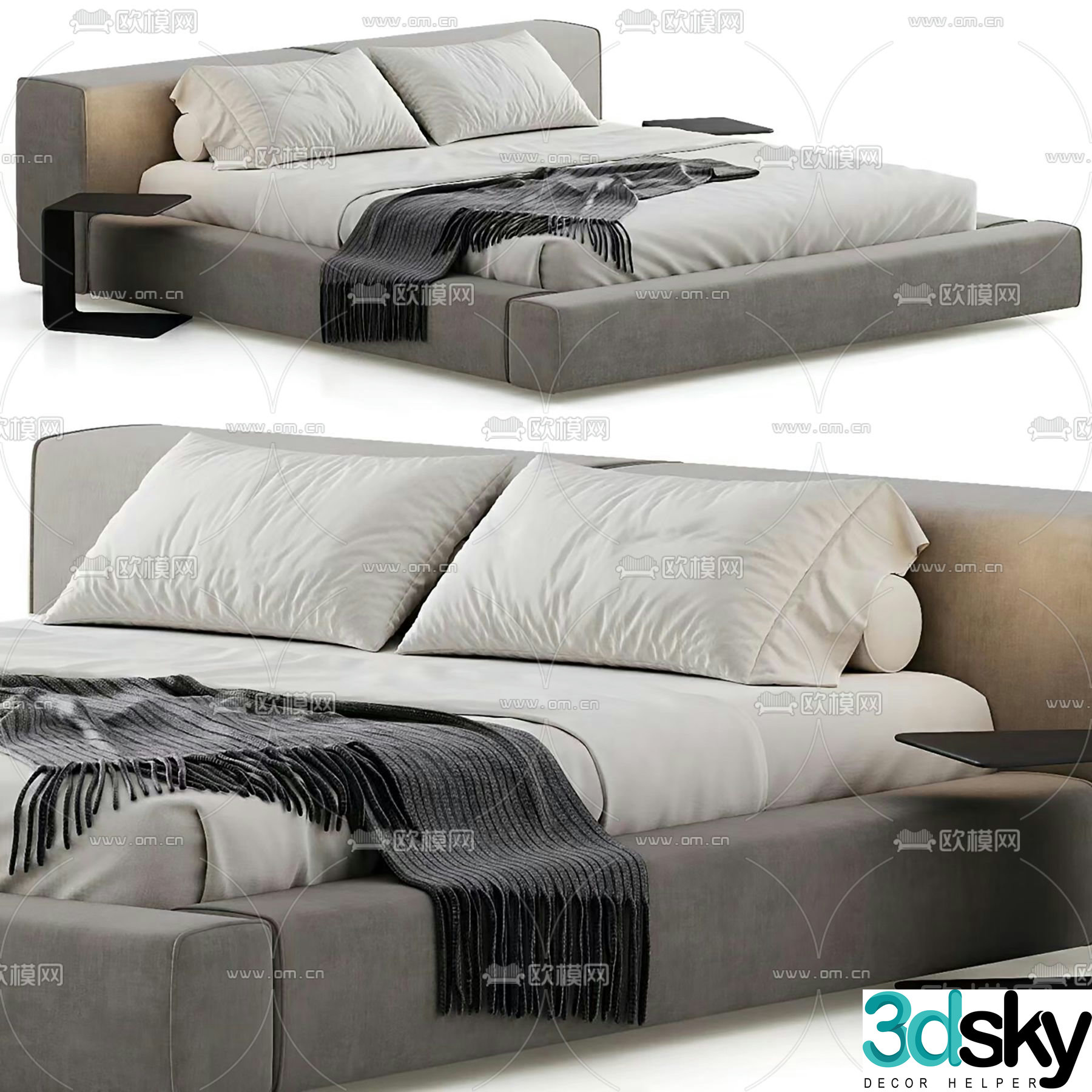 LDivani double bed 3d model