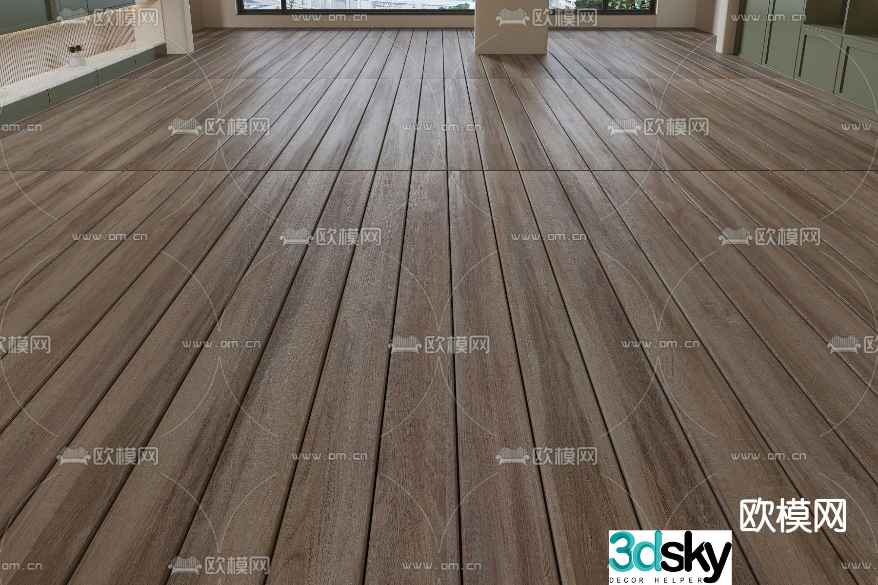 Outdoor flooring anticorrosion wood flooring 3d model