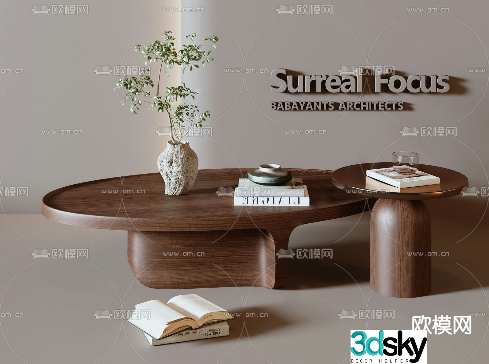 Medieval style coffee table 3D model