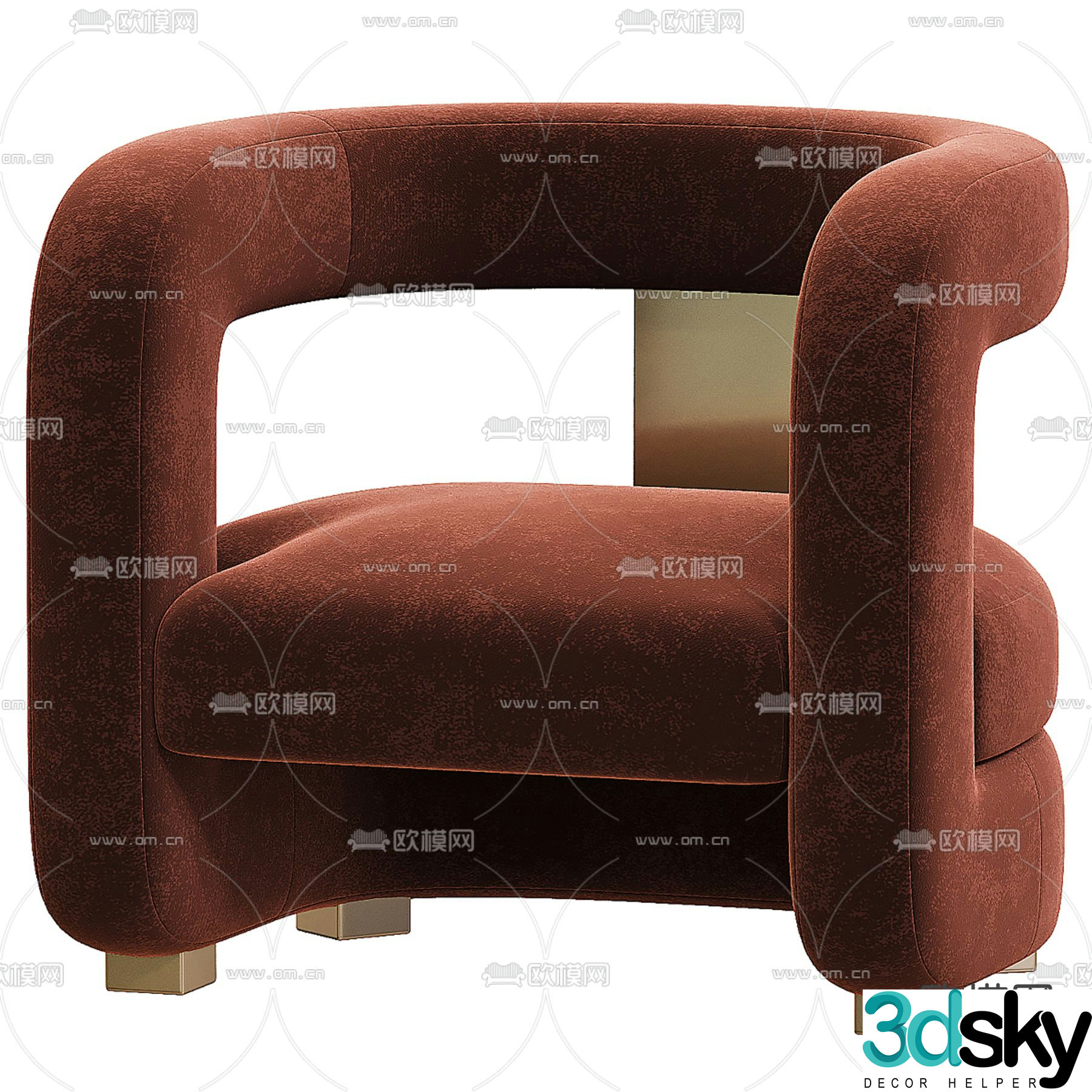 TOV furniture Chinese style chair leisure chair 3d model