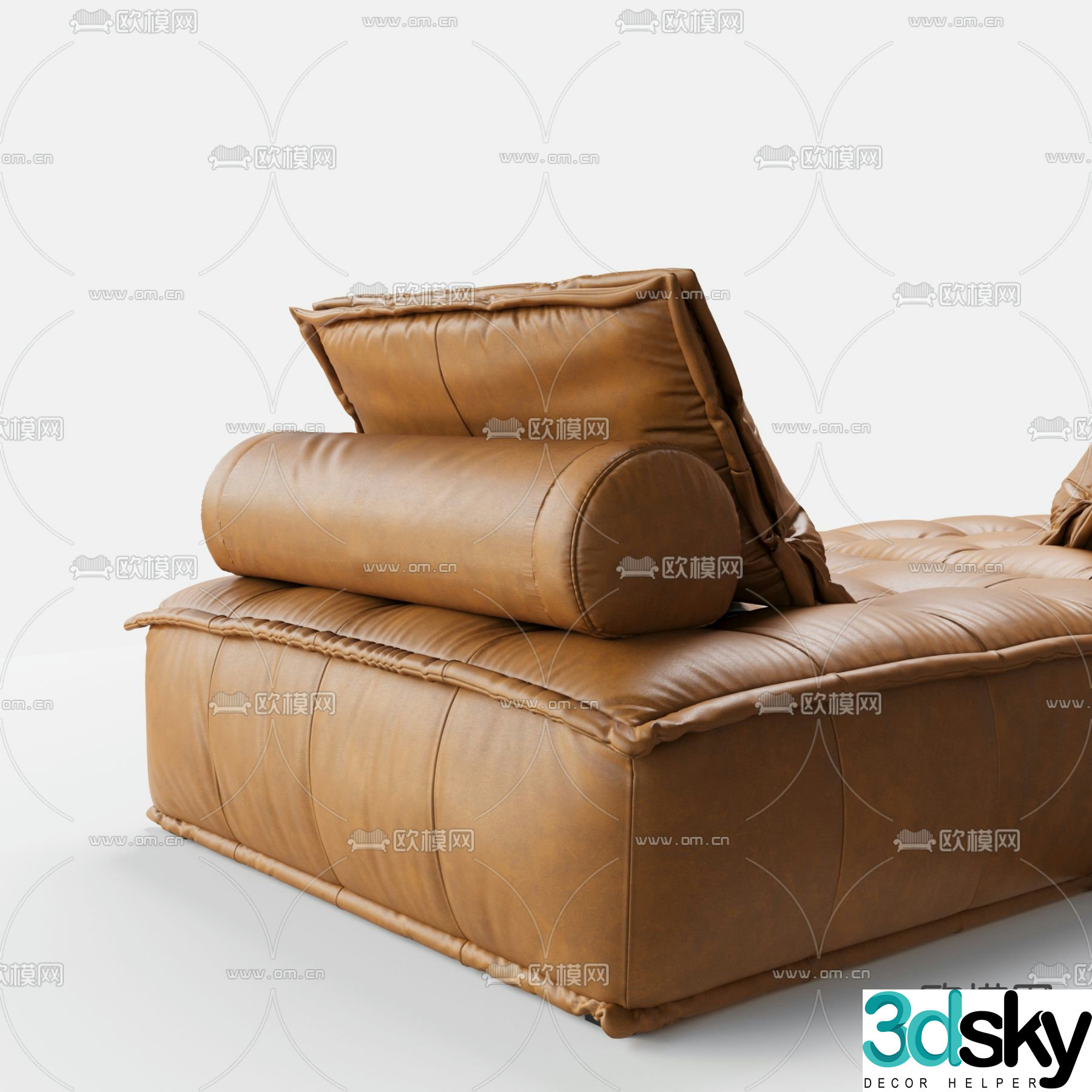 Modern multi-seater sofa 3d model