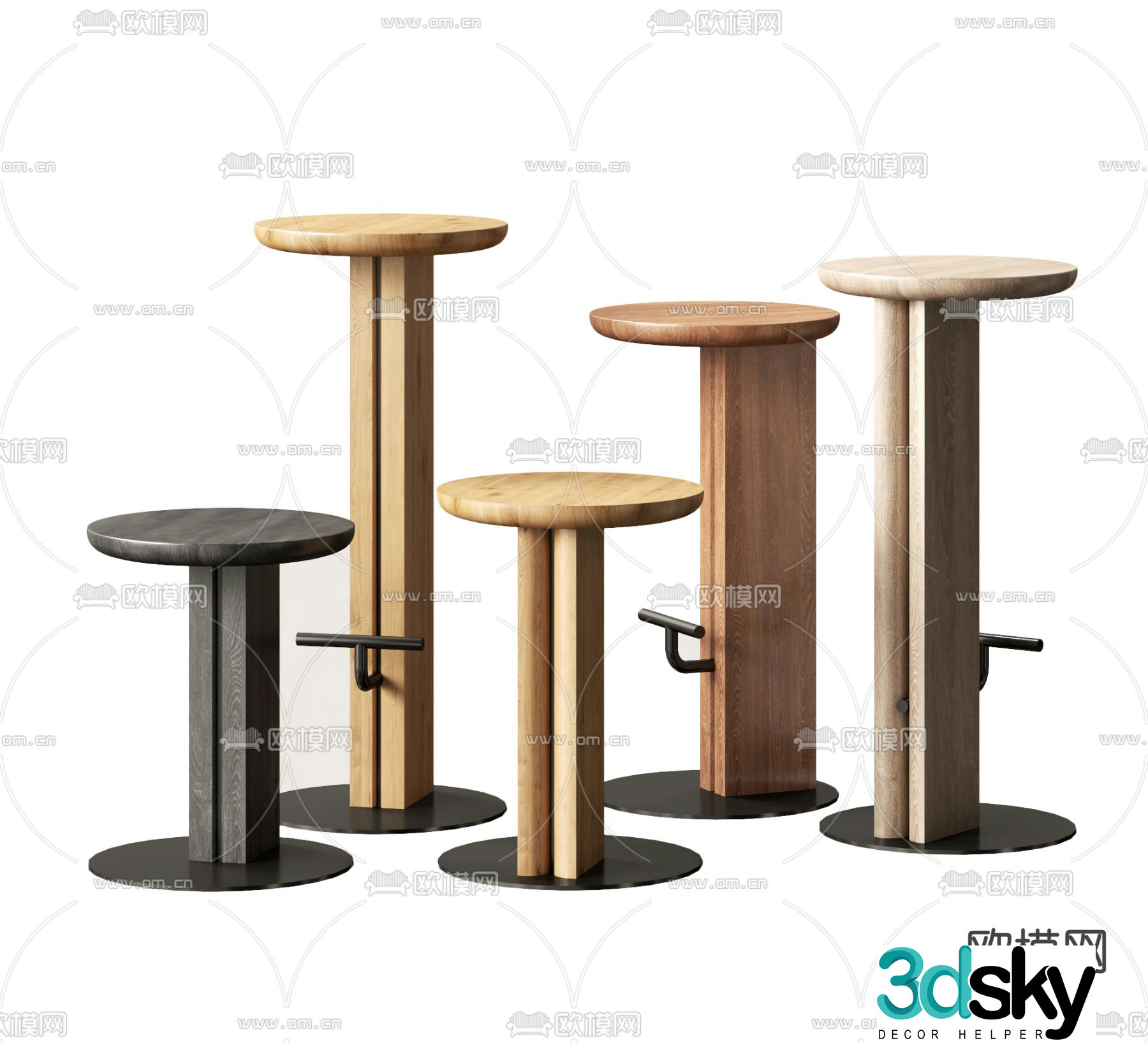 bar stool bar stool high stool 3d model