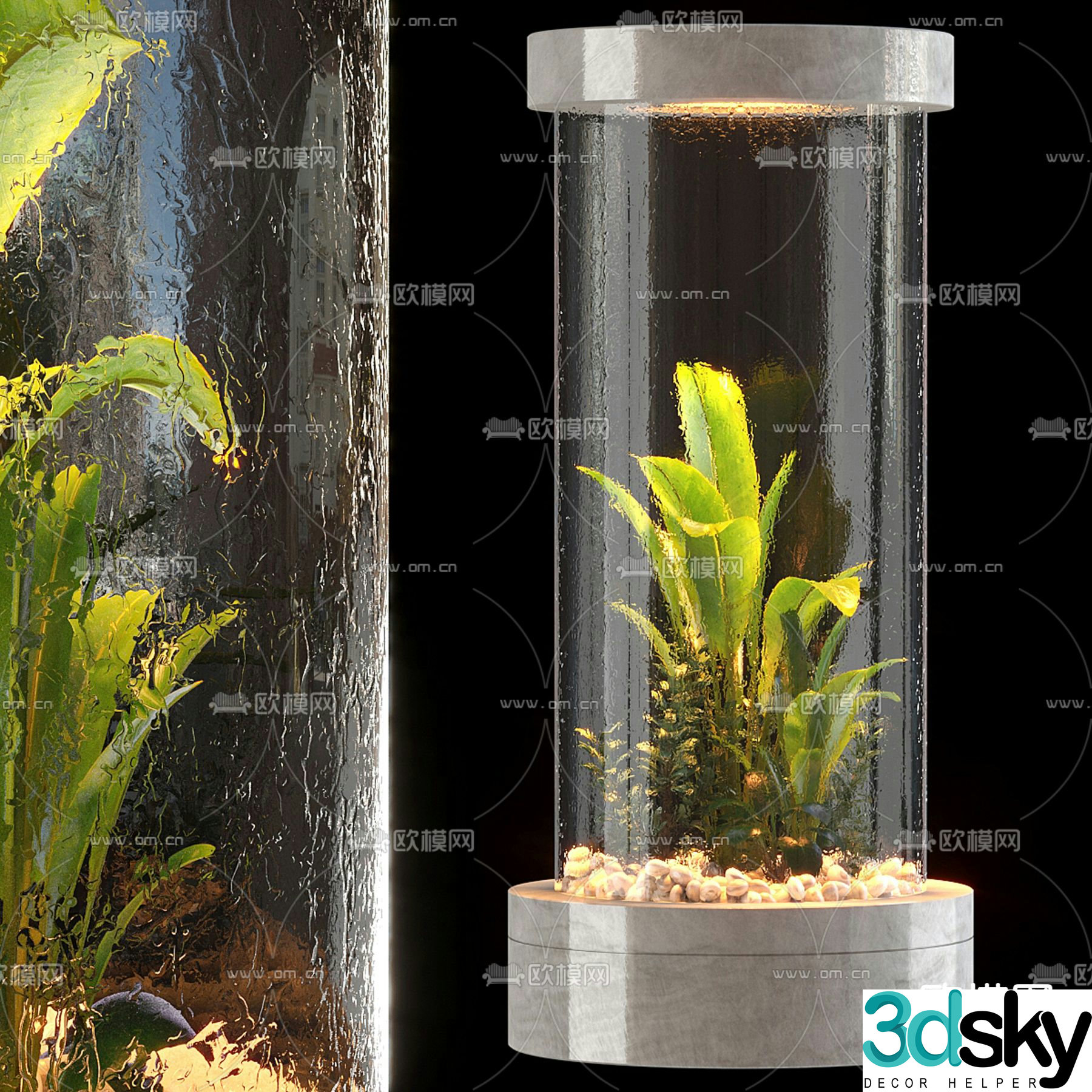 Indoor plant landscaping landscape sketch 3d model