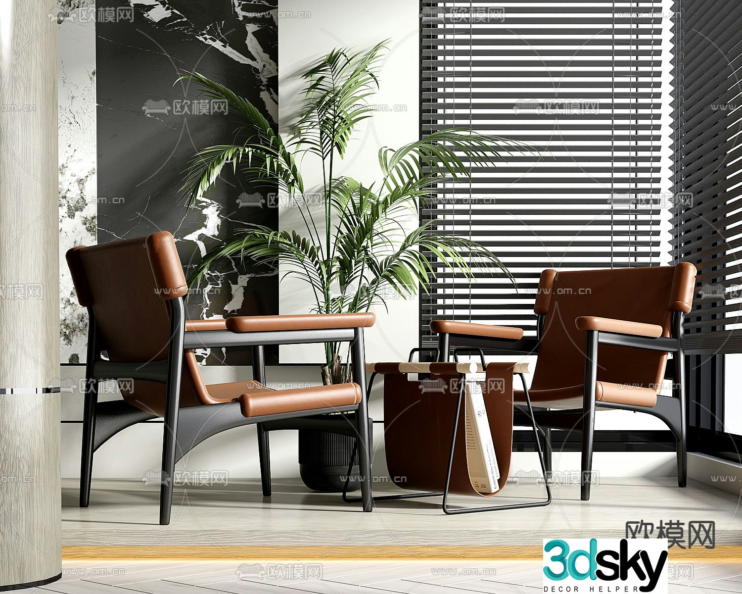 modern leisure chair chair armchair 3d model