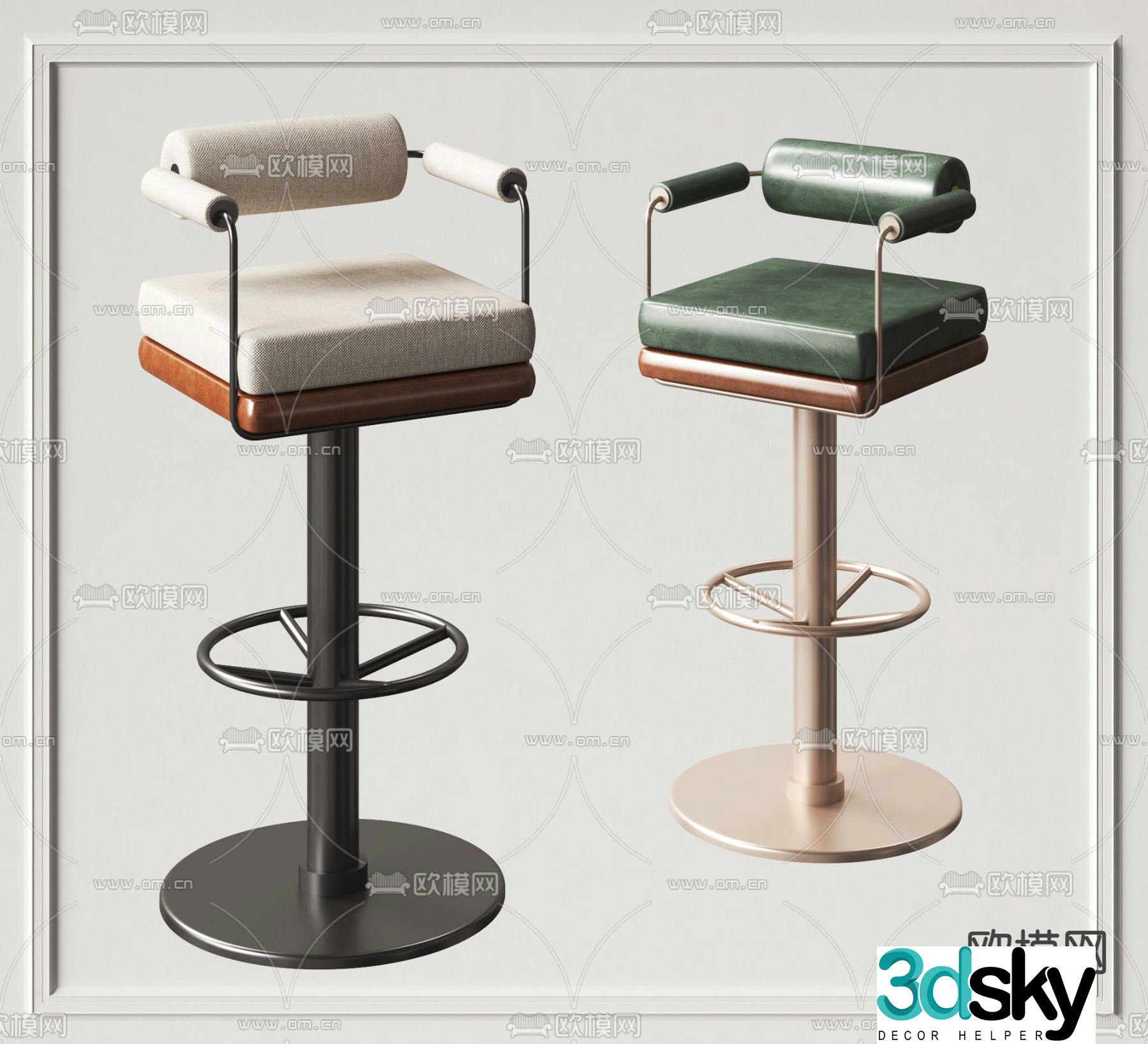 bar stool bar stool high stool 3d model