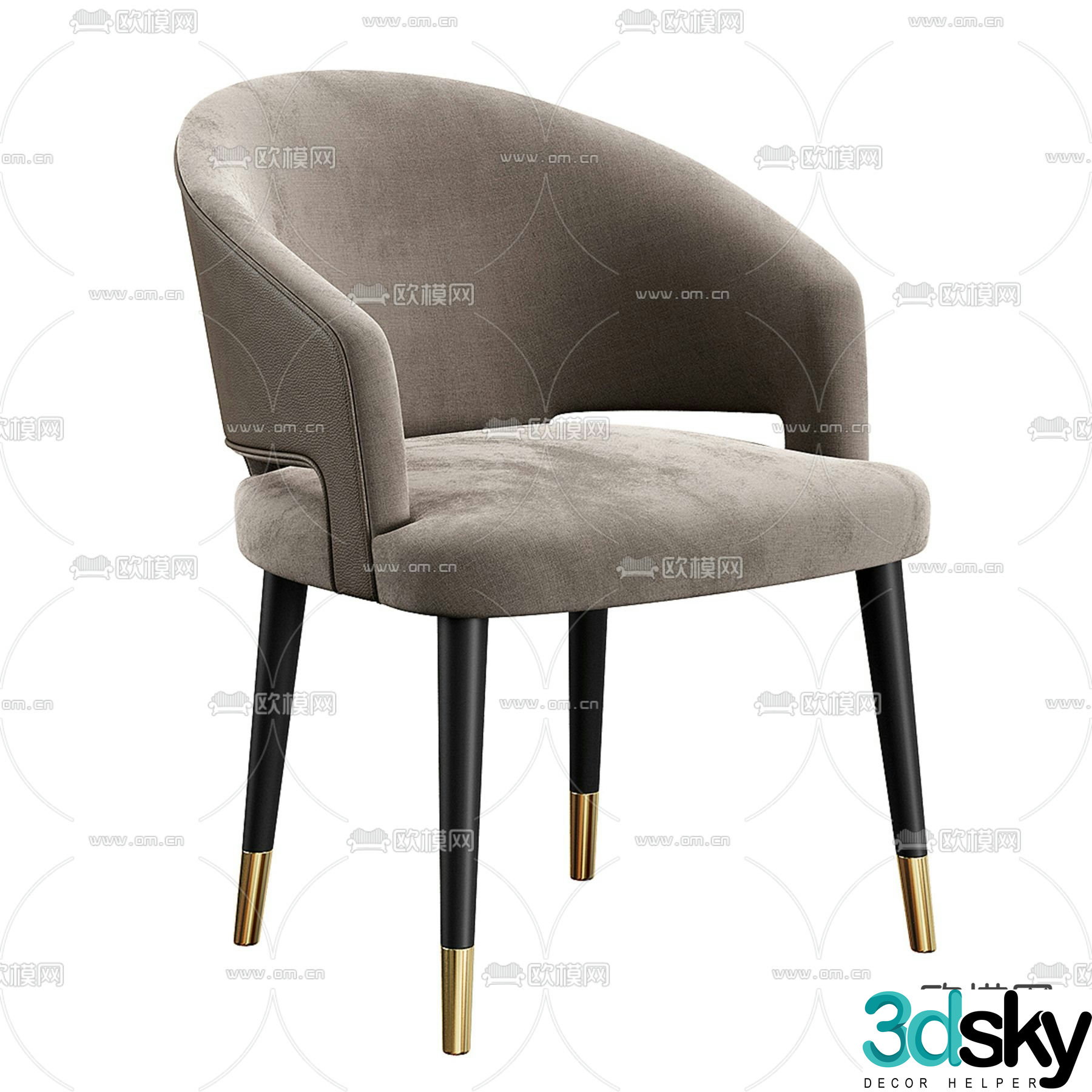 Modern chair dining chair 3d model