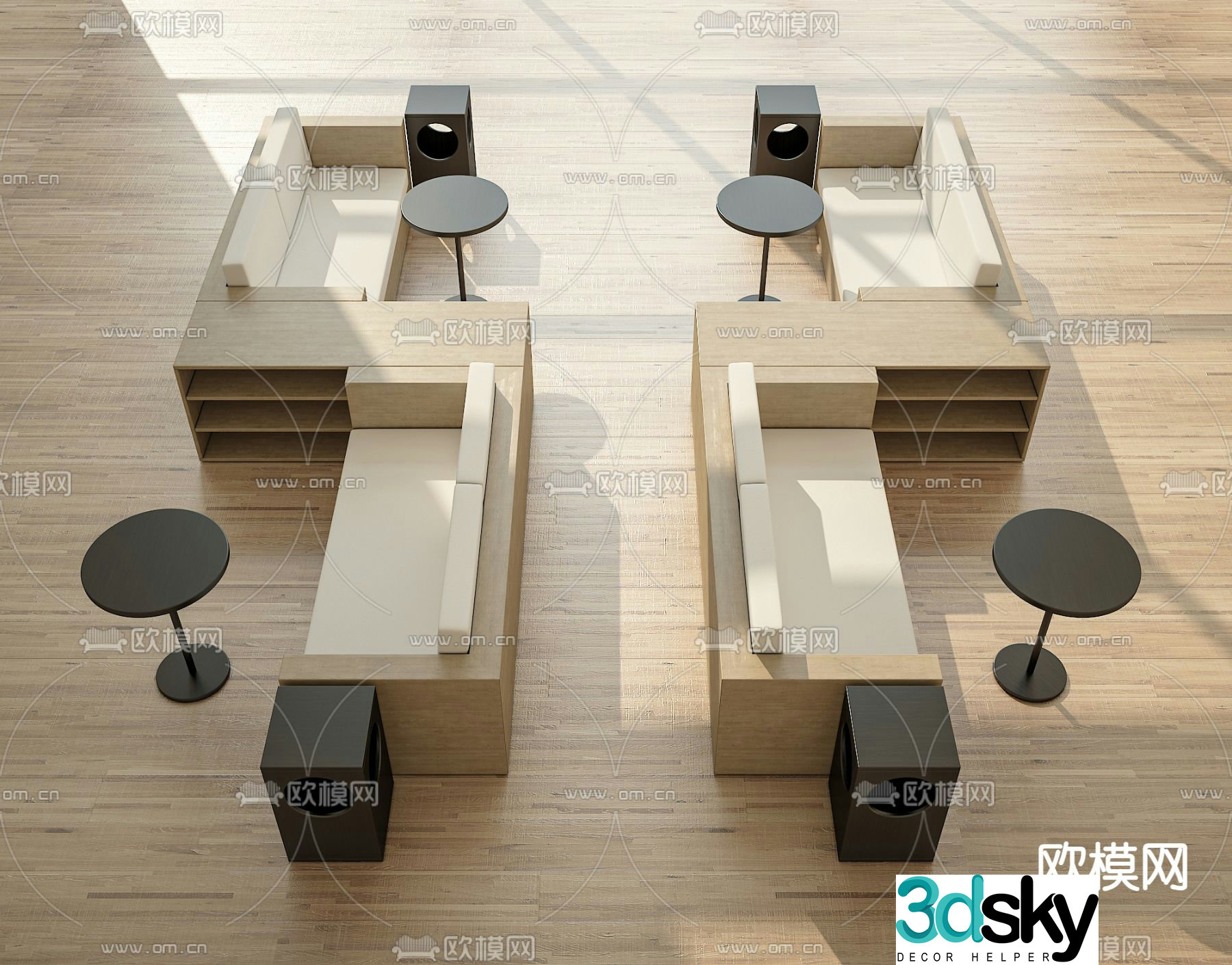 Leisure Sofa Office Sofa Modular Sofa Public Sofa 3D Model