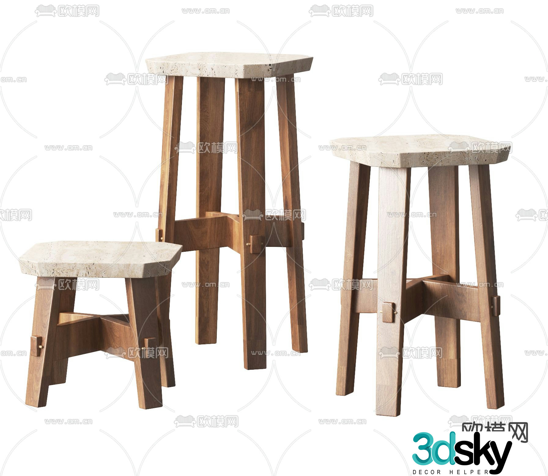 bar stool bar stool high stool 3d model