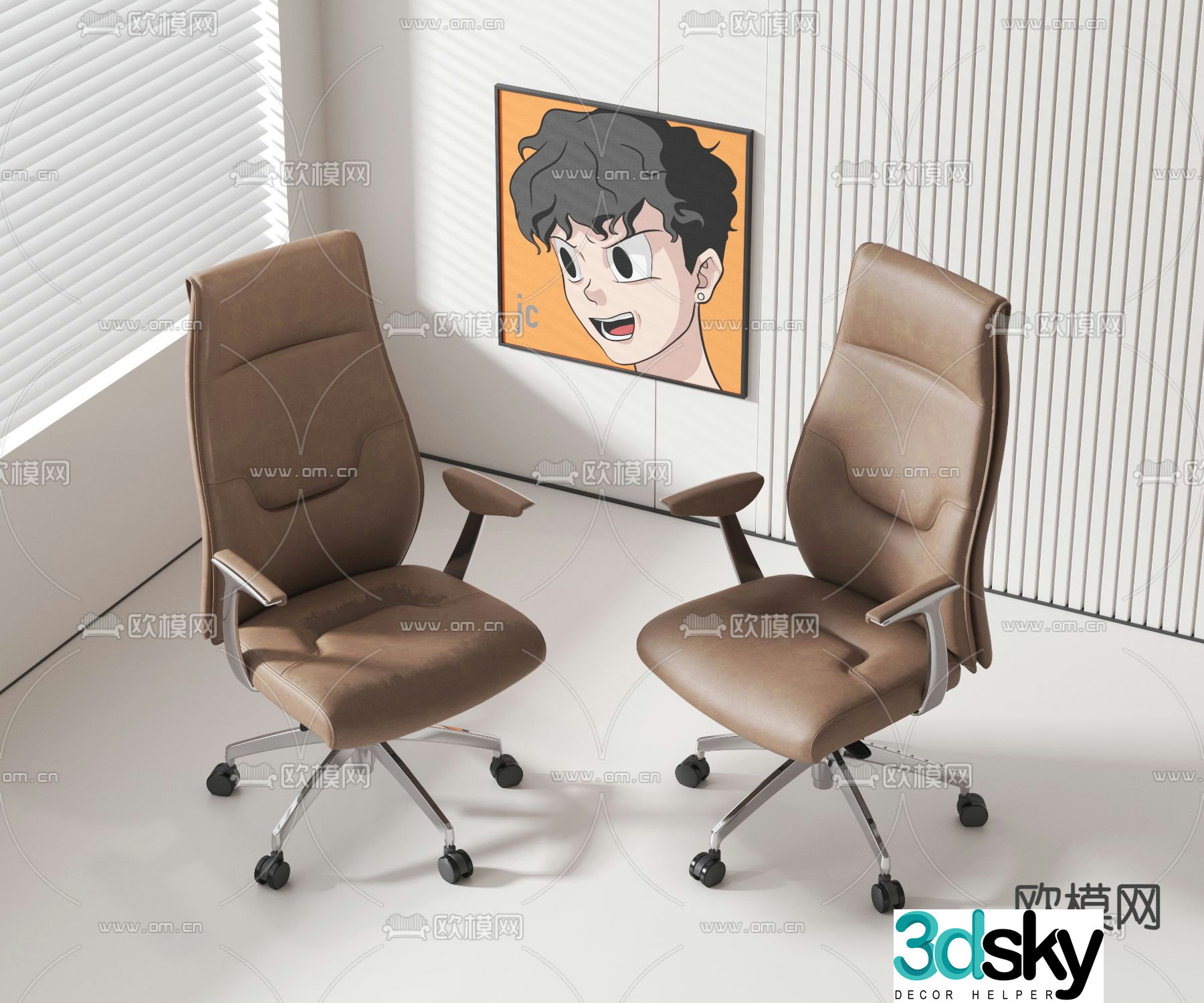 Office chair executive chair conference chair 3d model