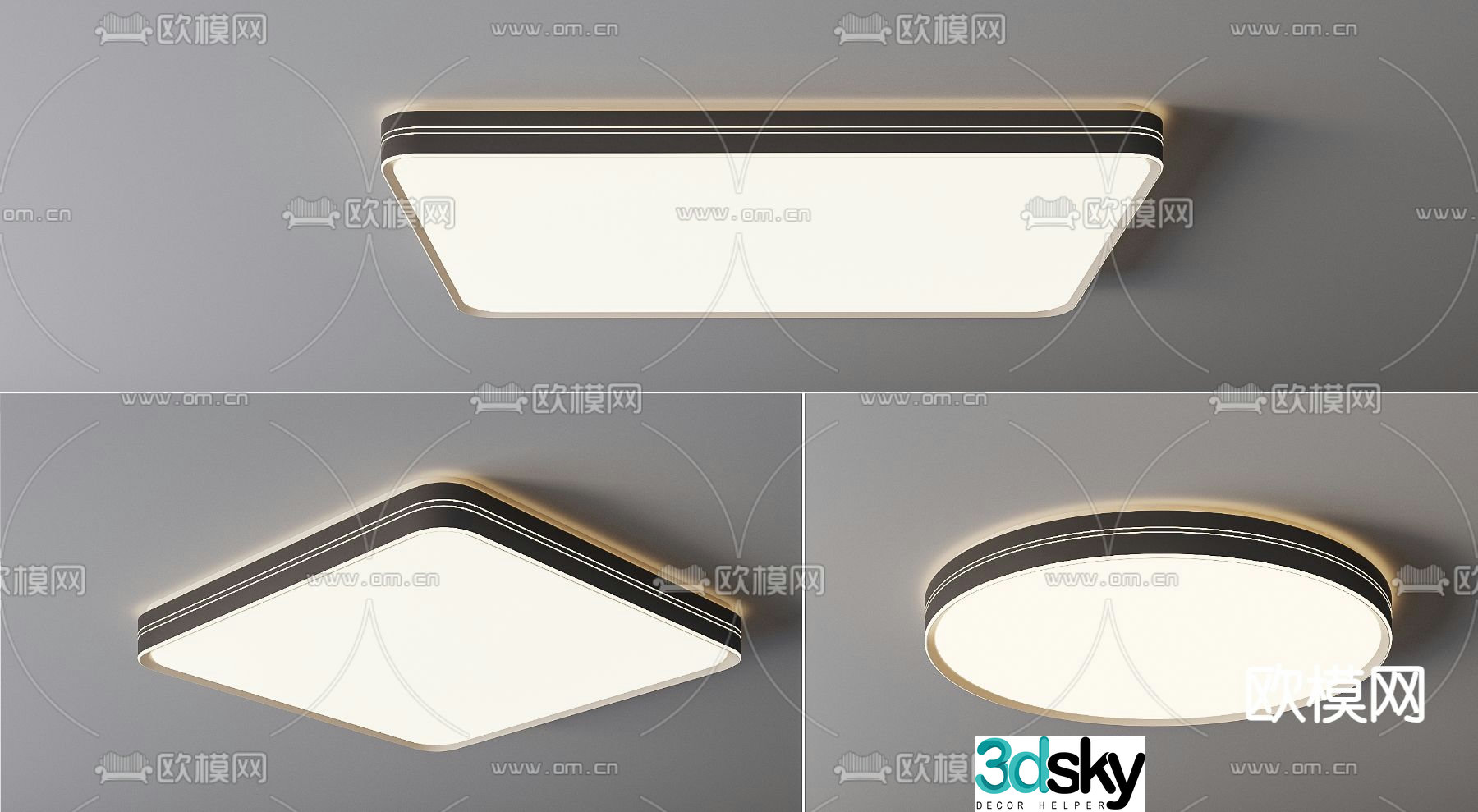 bedroom lamp ceiling lamp 3d model