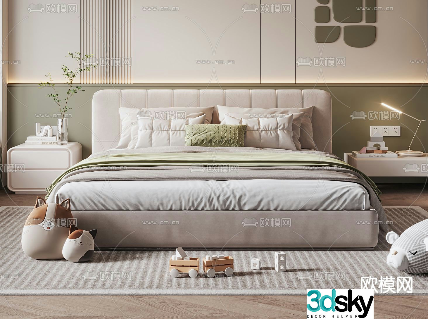 Modern children’s bed 3d model