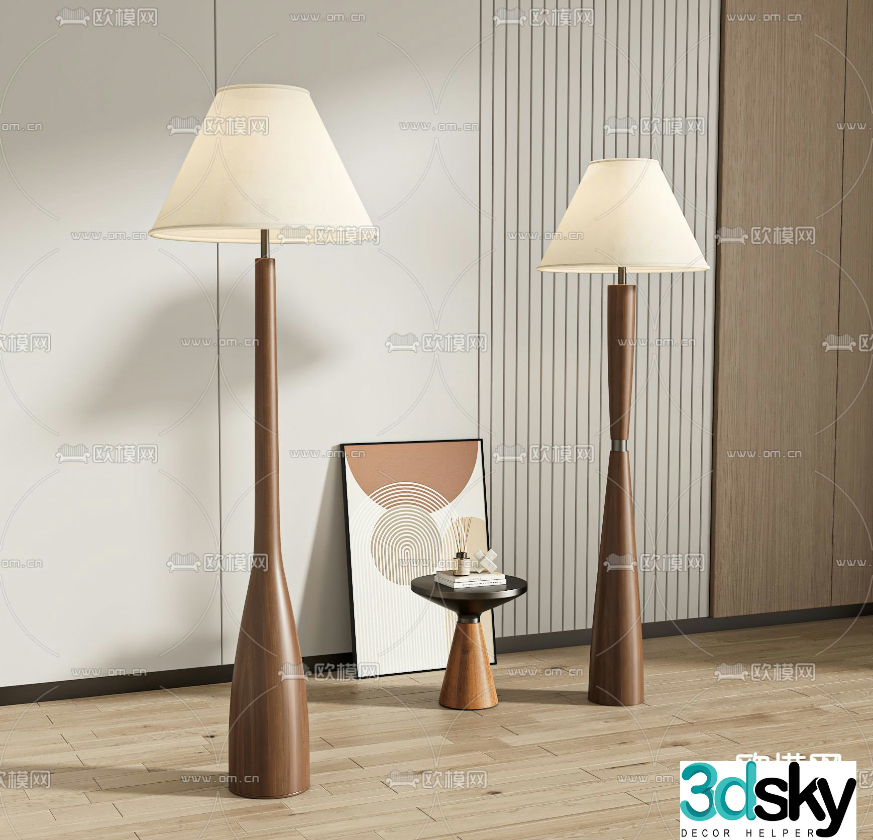 Wabi-sabi floor lamp 3d model