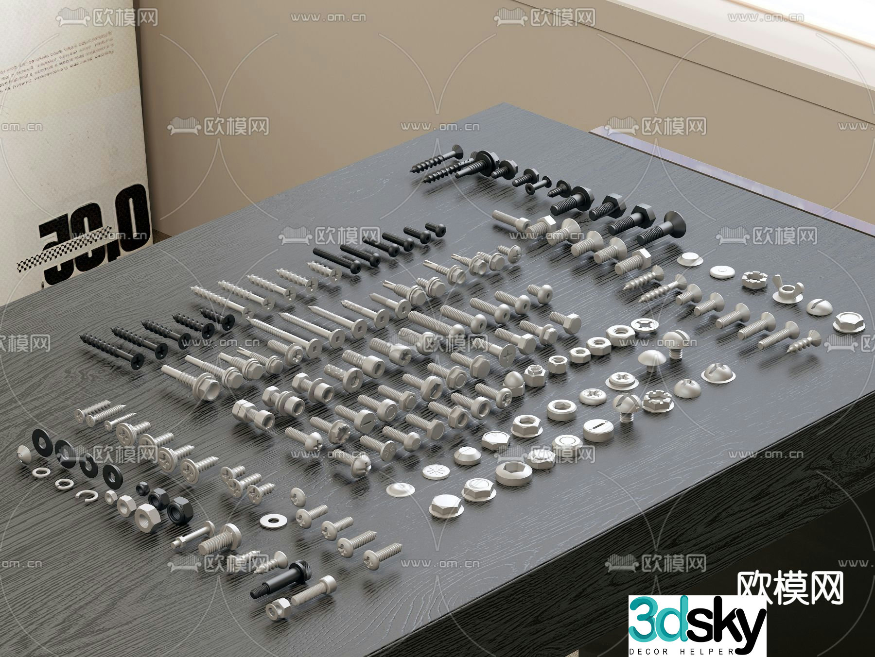 screw nut 3d model