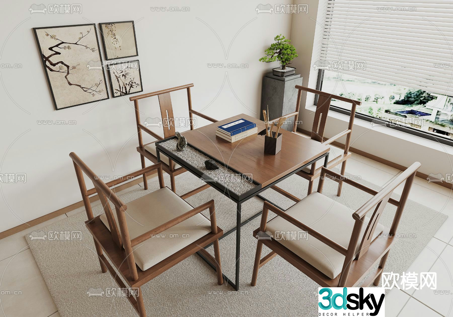 Leisure tables and chairs Negotiation tables and chairs 3d model