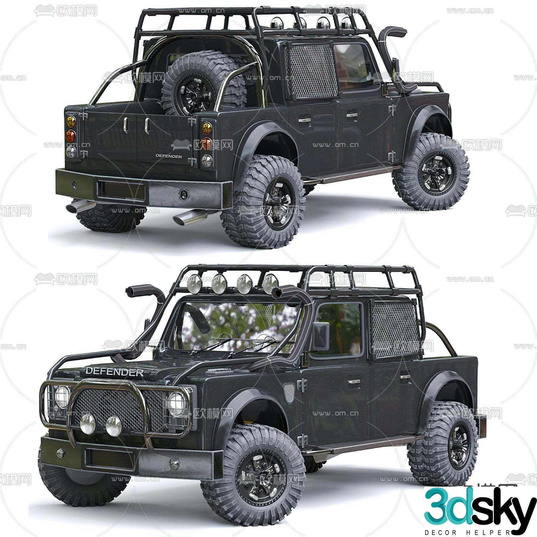 car off road jeep 3d model