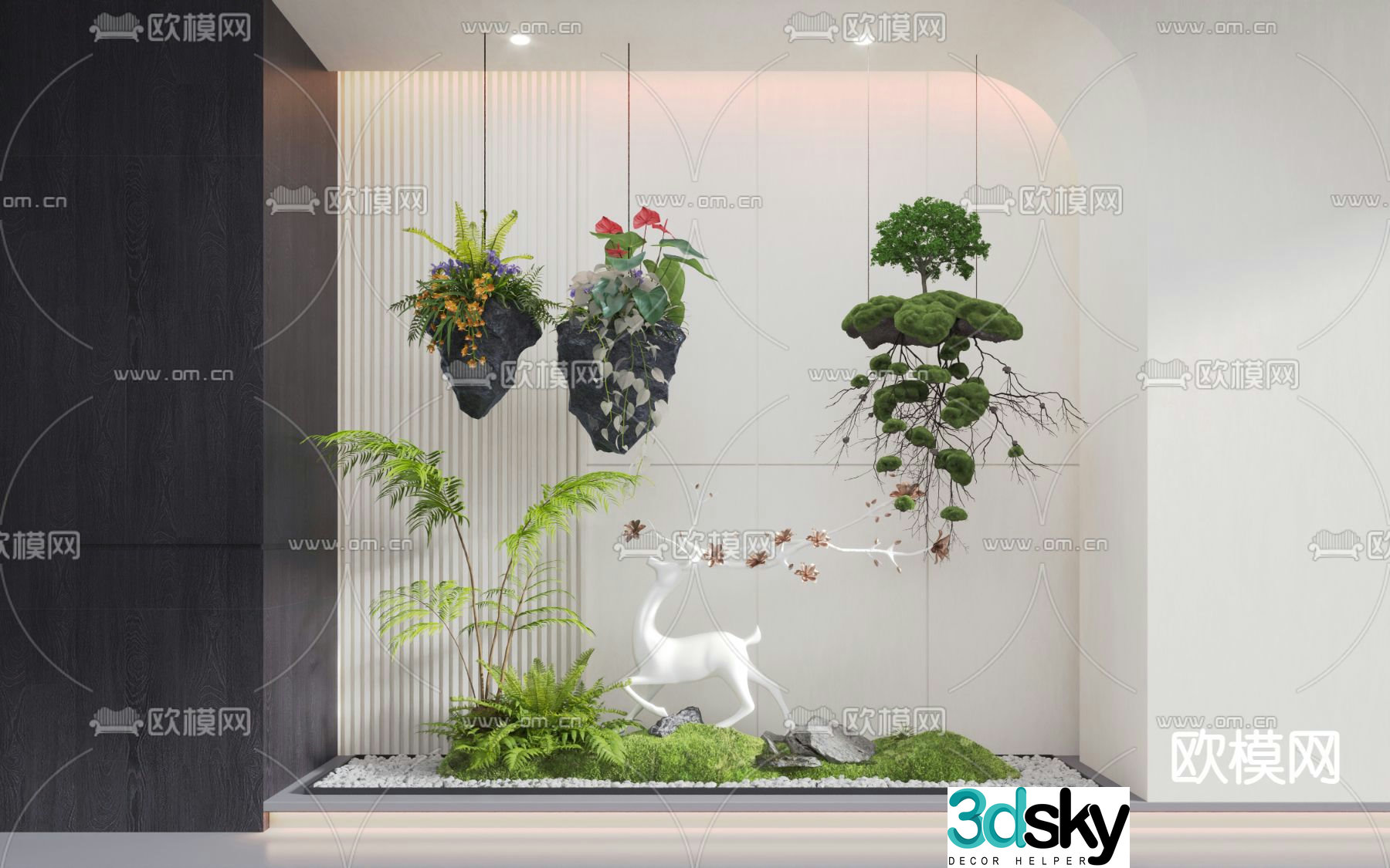 Entrance entrance landscape indoor landscape 3D model