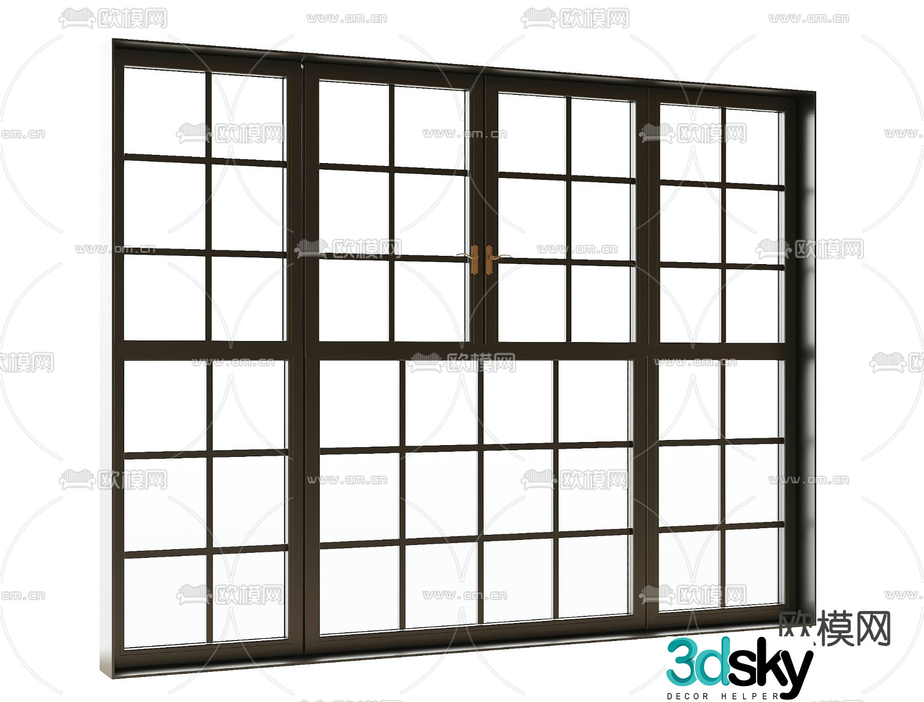 Modern window casement window 3d model
