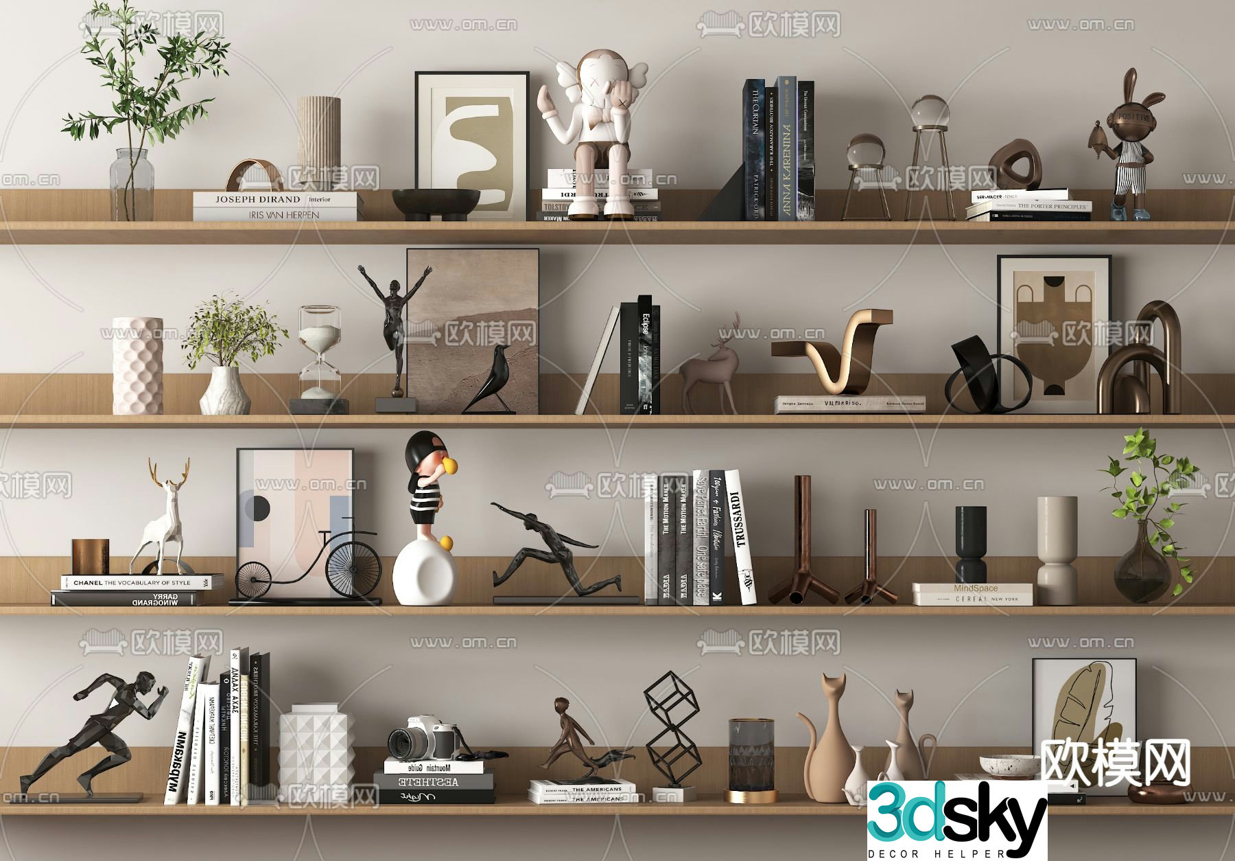 Modern jewelry ornaments Desktop ornaments 3D model